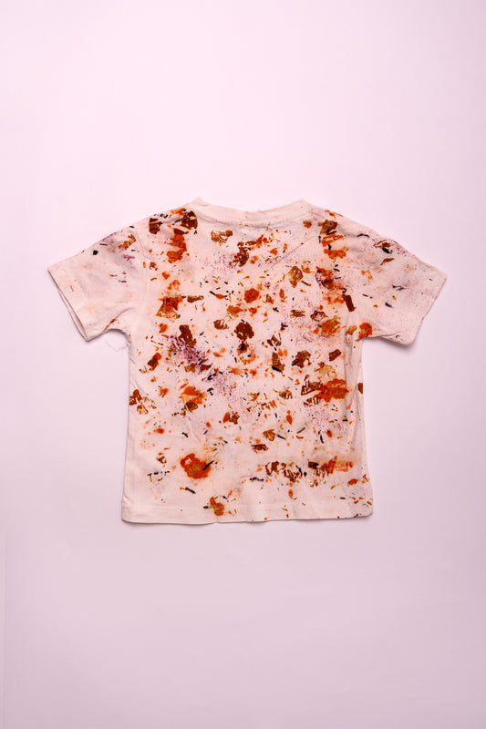 Maglietta Ecoprint – Cipolla – Bianco – Baby 7-8