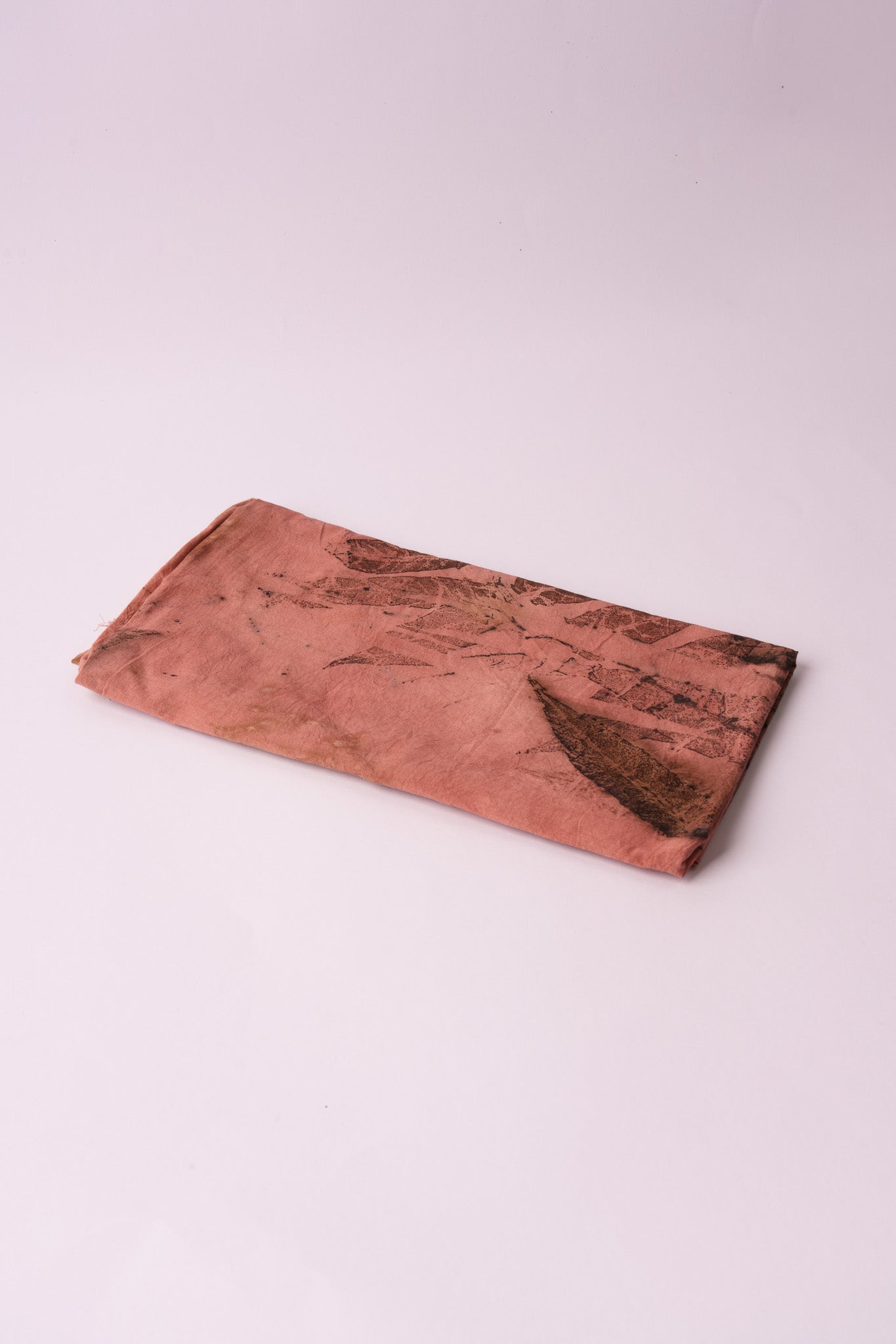 Foulard Ecoprint – Foglie – Salmone #2