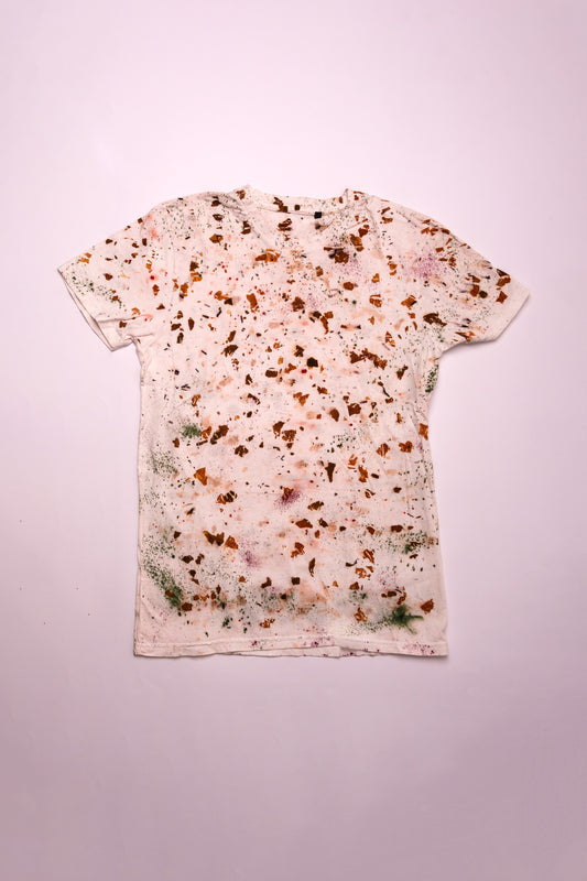 Maglietta Ecoprint – Cipolla – Bianco – Baby 3-4