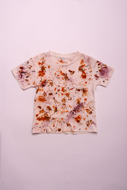 Maglietta Ecoprint – Cipolla – Bianco – Baby 7-8