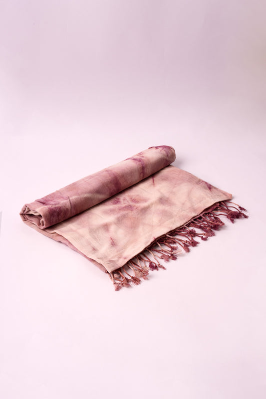 Sciarpa Shibori – Viola/Bianco #2