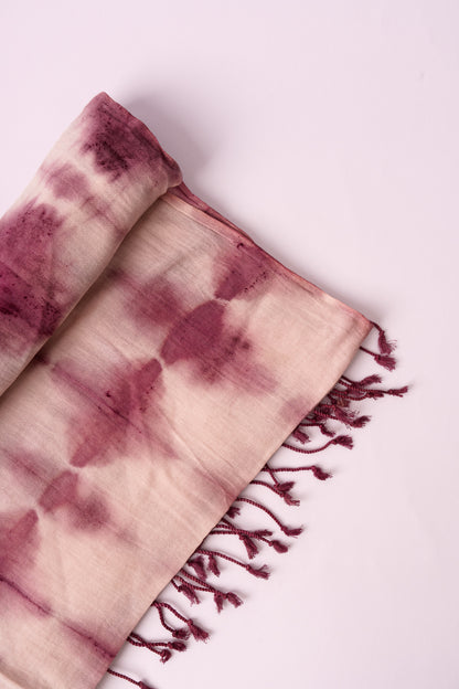 Sciarpa Shibori – Viola/Bianco #3