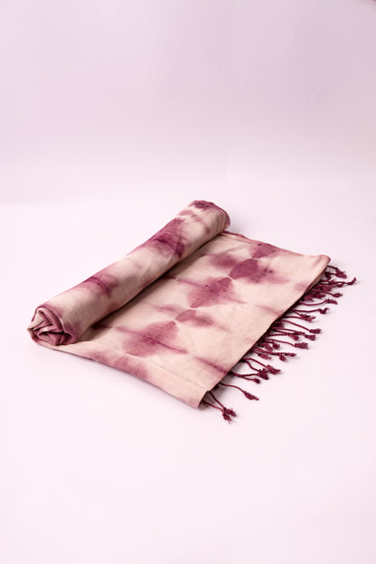 Sciarpa Shibori – Viola/Bianco #3