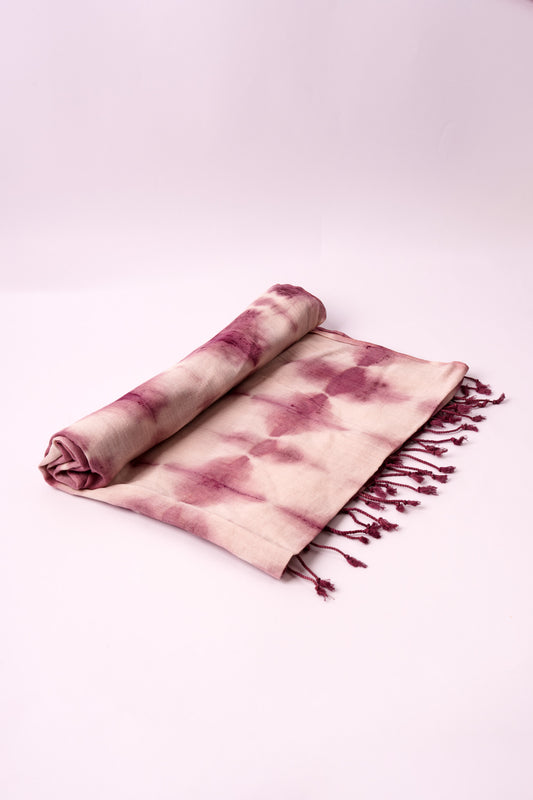 Sciarpa Shibori – Viola/Bianco #3