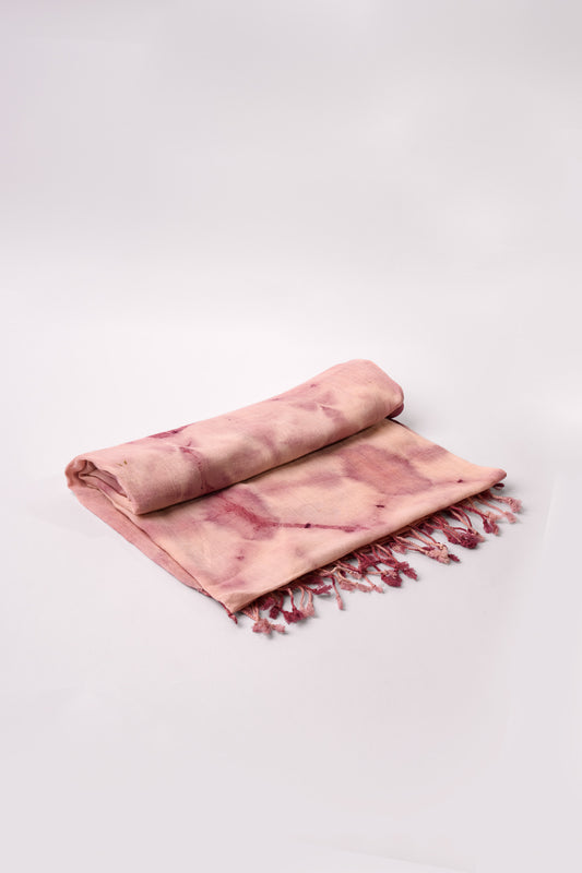 Sciarpa Shibori – Viola/Bianco #1