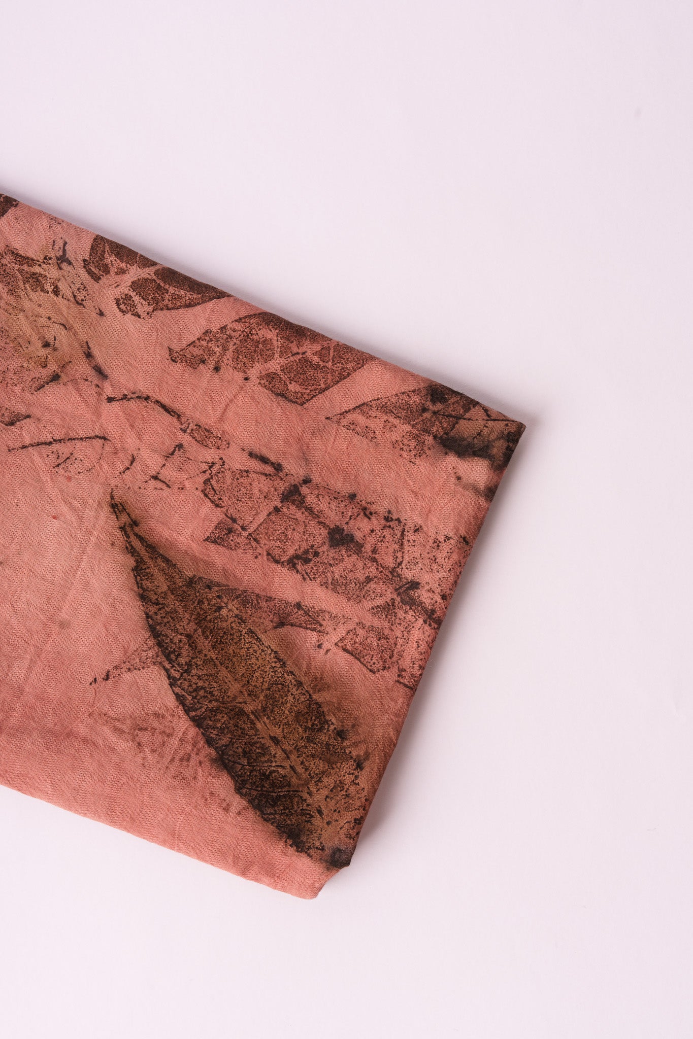Foulard Ecoprint – Foglie – Salmone #1