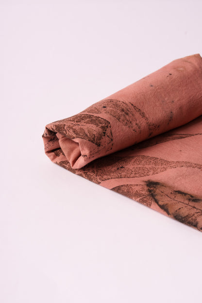 Foulard Ecoprint – Foglie – Salmone #1