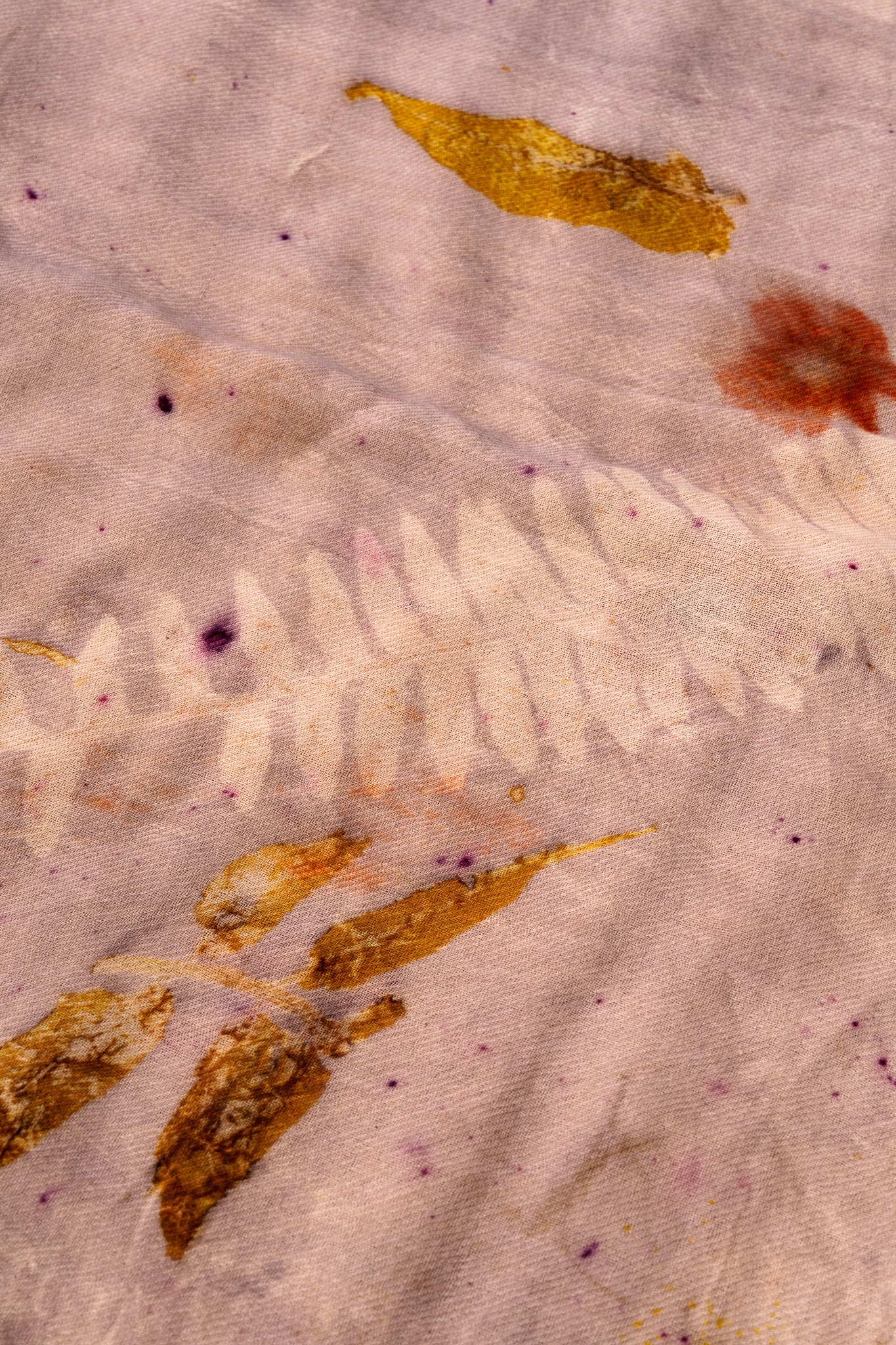 Sciarpa Ecoprint – Fiori – Lilla