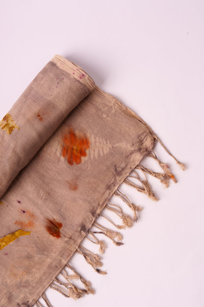 Sciarpa Ecoprint – Fiori – Lilla