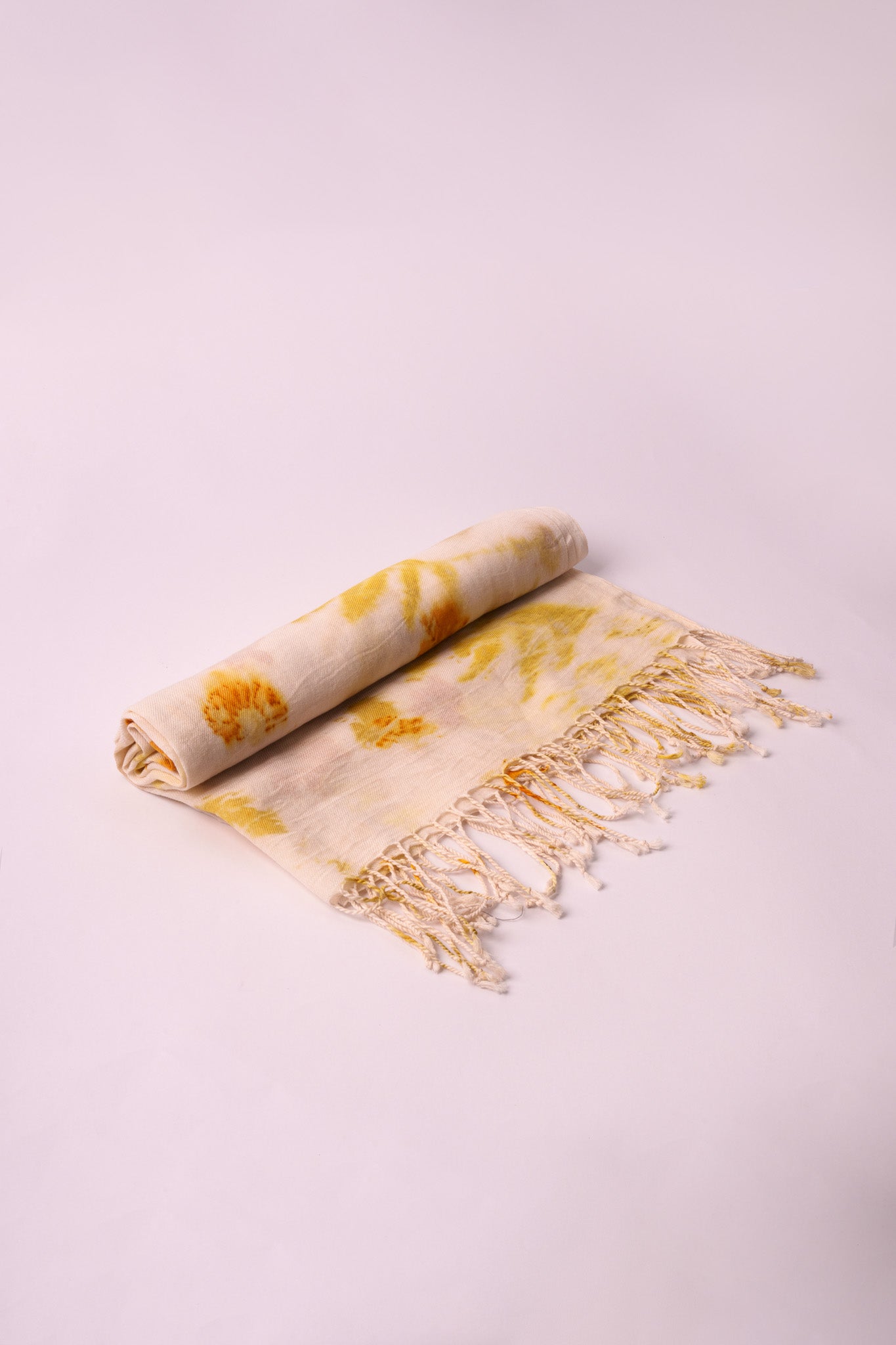 Sciarpa Ecoprint – Fiori – Panna