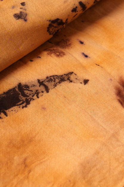 Sciarpa Ecoprint – Forme Botaniche – Giallo