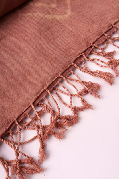 Sciarpa Shibori – Elastici – Marrone