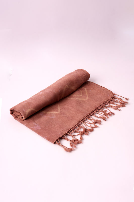 Sciarpa Shibori – Elastici – Marrone